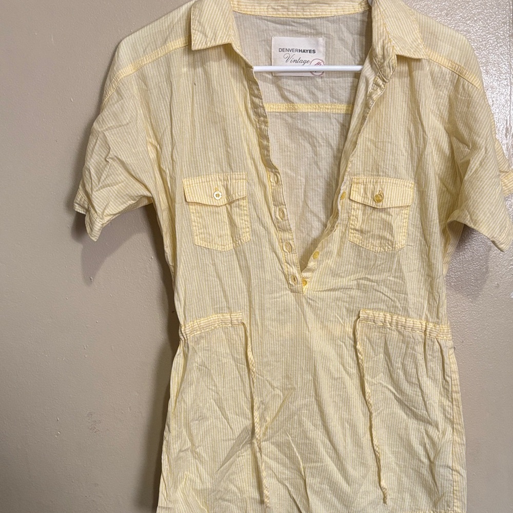 Denver Hayes Vintage Yellow Striped Shirt